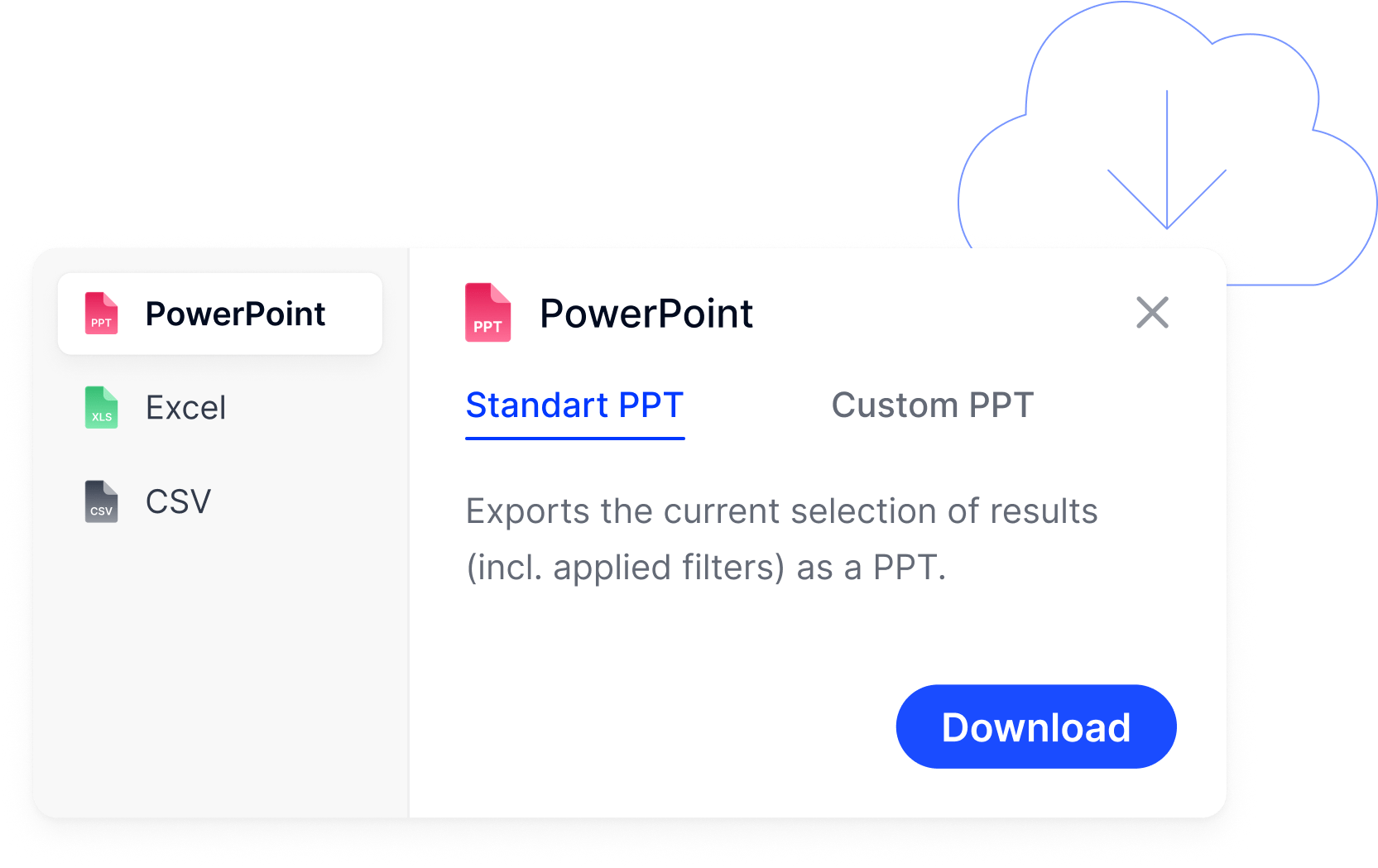 Flexible data export