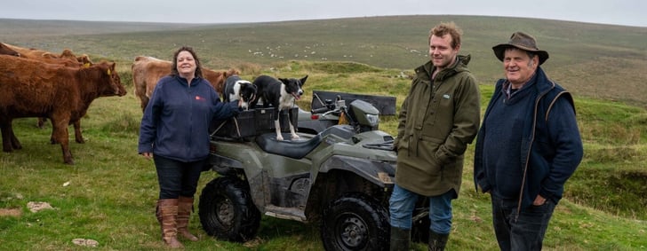 British farmers with a tractor
