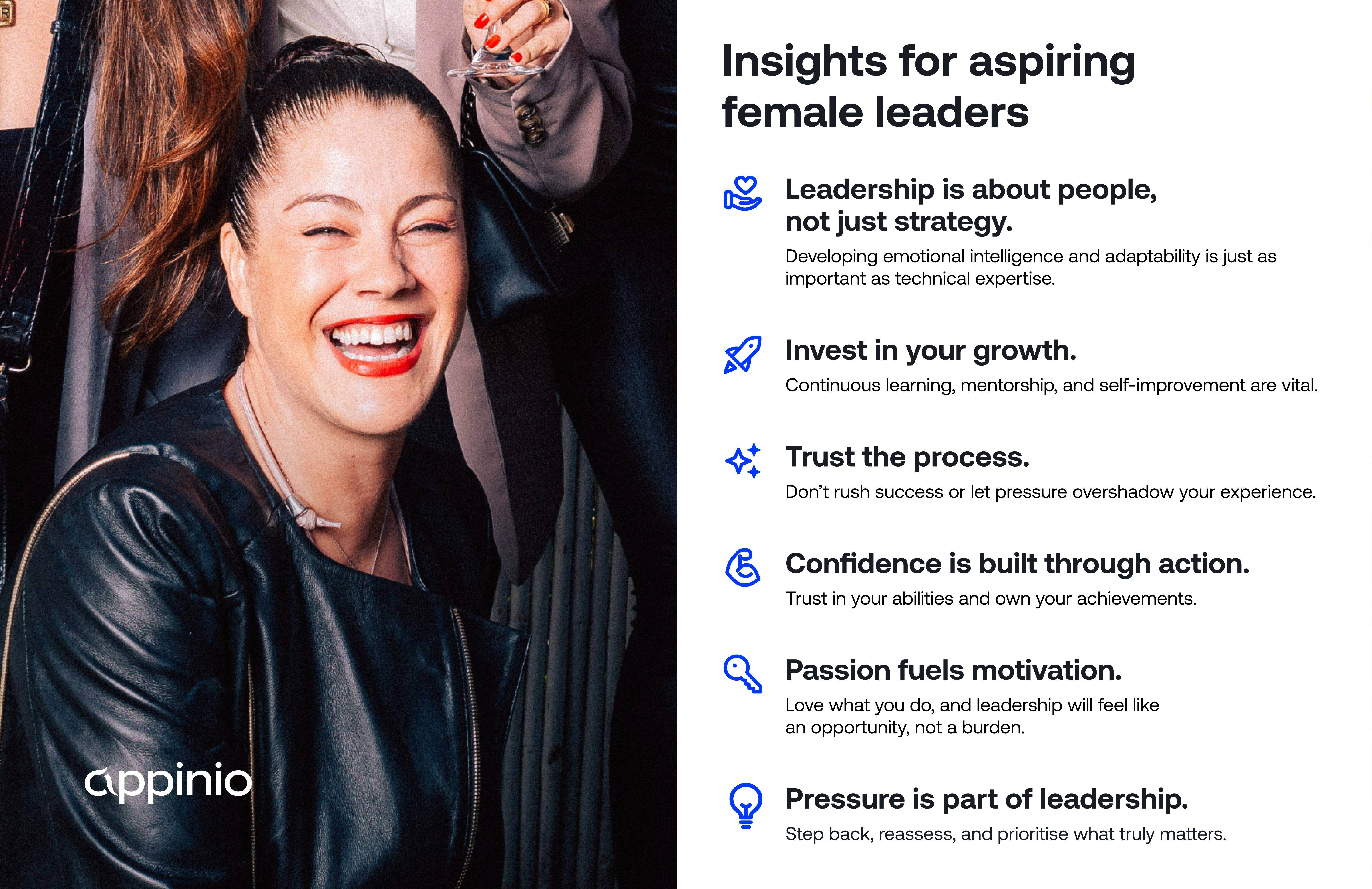 Female leaders text image 