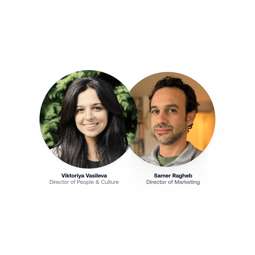 Samer Ragheb, Director of Marketing at Appinio and Viktoriya Vasileva, Director of People & Culture at Appinio