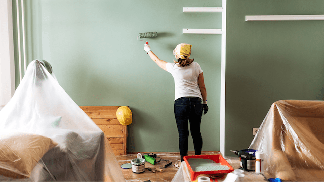 DIY and home improvement trends in the UK, how Brits are improving their home and living spaces on their own, by painting, gardening and switching up furniture