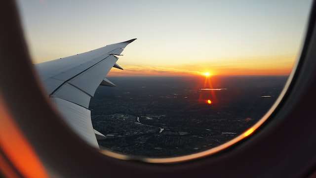 Aussicht aus einem Flugzeug