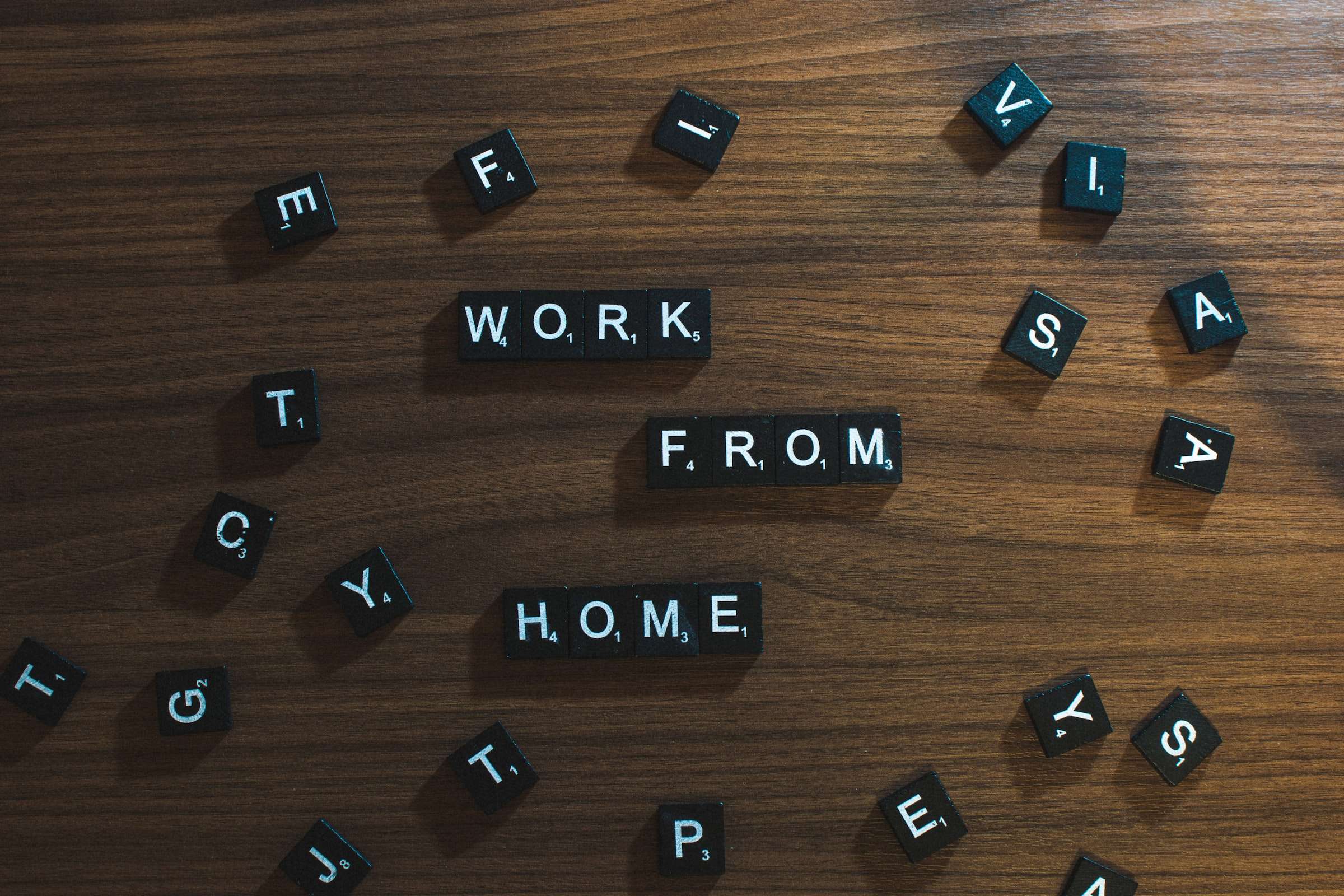 Schriftzug Work from home